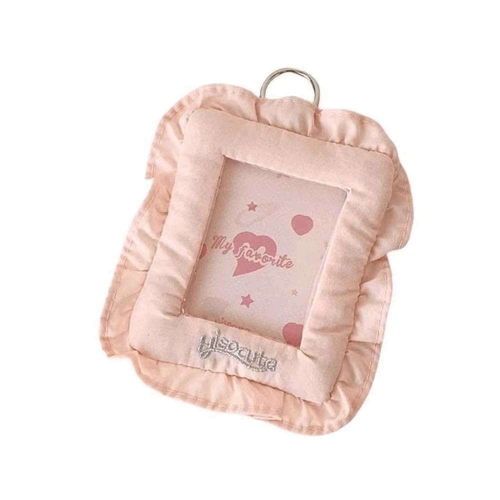 Soft Pillow Korean Photocard Holder with Keychain Photo Storage Pendant  School Stationery