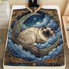 Metal Framed Animals Print Flannel Blanket,High Quality Comfortable for All Seasons,Home Decor,Warmth and Comfort,Perfect for Christmas Gifts