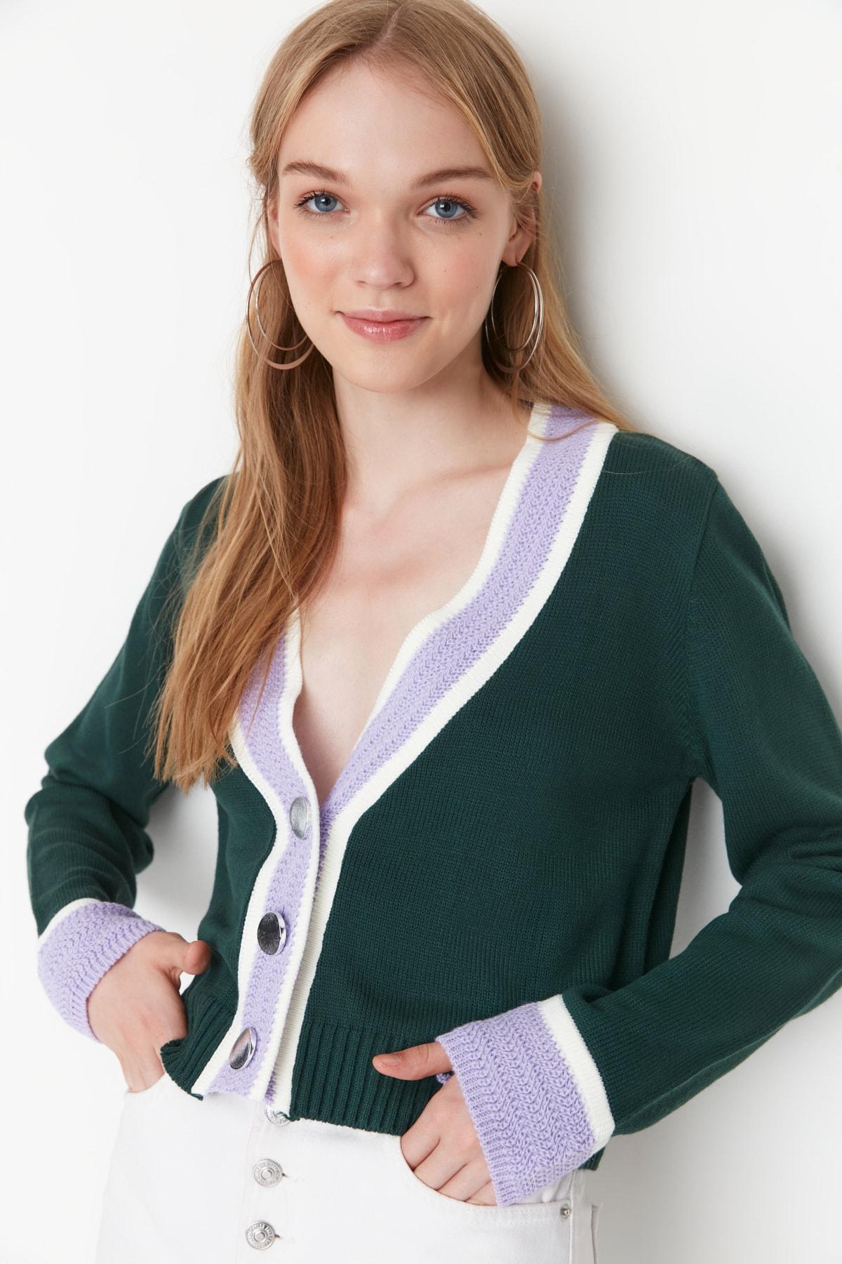 

Кардиган - Зеленый - Классический крой