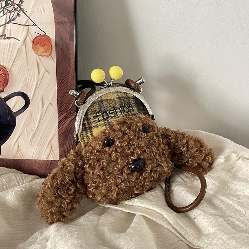 High-end, Cute and Warm Dog Bag, Puppy Earphone Bag, Toy Coin Purse