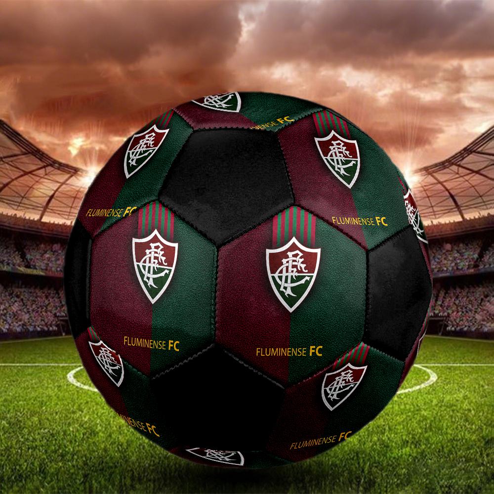 SIZE 5 Fluminense FC Soccer Ball Colorful All Ages Machine Stitched PVC Competition Ready Durable High-Bounce