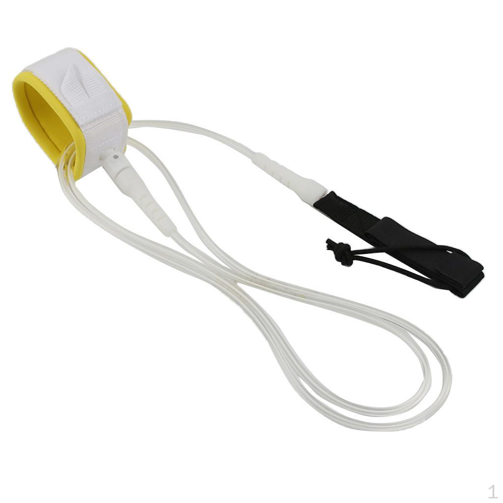 Поворотный лиши для серфборда из нержавеющей стали Clear White 6 ft