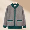 Autumn Knit Cardigan for Elders: Cozy, Fleece-Lined, and Warm - Perfect for Mom or Grandma