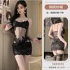 Sexy underwear mesh lace suspender nightdress large size pure desire can be worn outside pajamas female pure desire wind