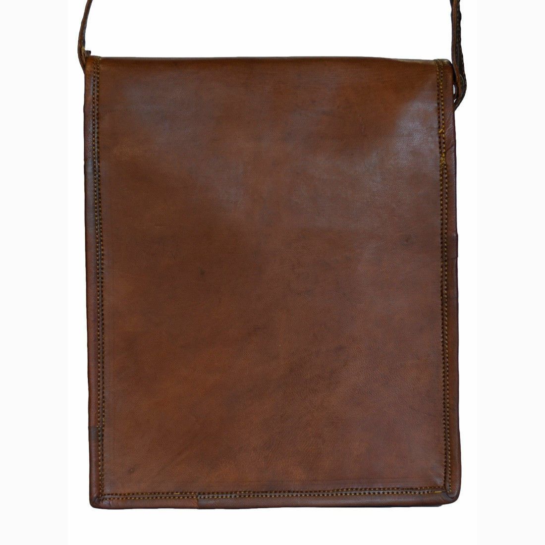 Новая винтажная сумка-мессенджер из натуральной кожи для ноутбука — фото 8