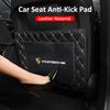Leder Autositzlehne Anti-Kick-Pad Schutzmatte Zubehör für Porsche Cayenne Panamera Macan 911 718 Taycan Boxster Cayman 918