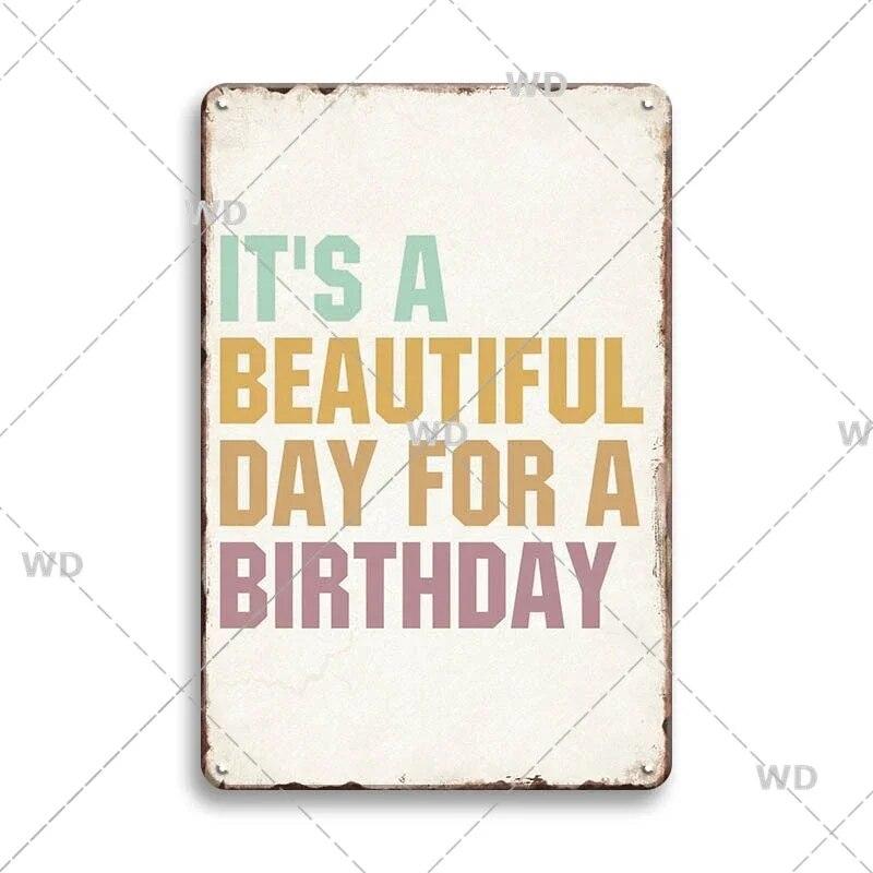 Retro Funny Sentence Tin Sign Decorative Vintage Plaque Metal Sign Decor Metal Plate for Garage Man Cave Bar Pub Home Wall Decor