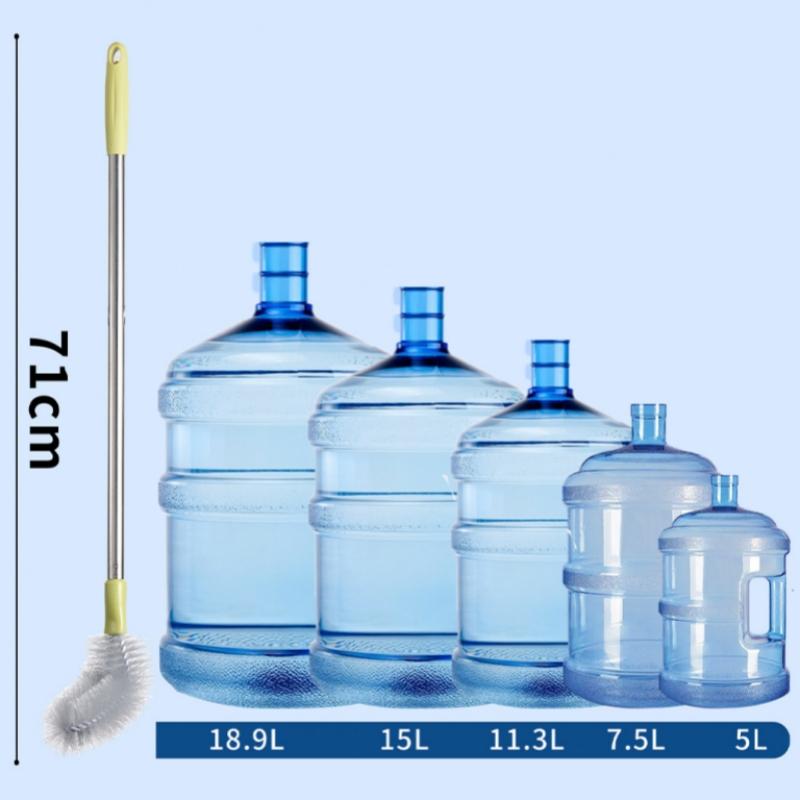 Household Cleaning Brush Plastic Water Dispenser Water Bucket Cleaning Brush Washing Cleaner Gadgets With Stainless Steel Rod