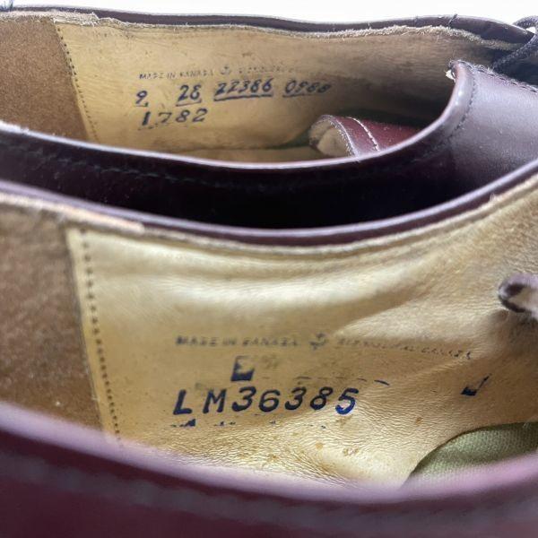 Pre-90er Vintage / ISECD Stahlkappe Leder Wingtip Sicherheitsschuhe Burgunder /9EE / 27.0cm/ Bilt-Rite Sohle(GEBRAUCHT)