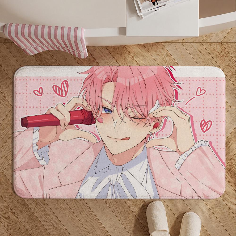 Manga-Tamon-kun Ima DocchiS Floor Mat Soft Non-Slip Bath Mat, Bedside Carpet, Absorbent Doormat for Home