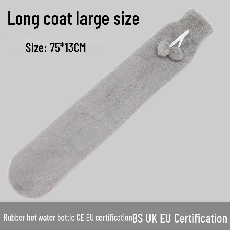 Explosion-Proof Hot Water Bottle: Rubber Design for Stomach and Feet, Long-Lasting Warmth