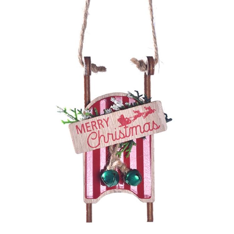 Натуральное Дерево Рождественские Сани Украшение Портативный Прочный Дизайн Для Внутри Снаружи Зимнее Фестивальное Украшение