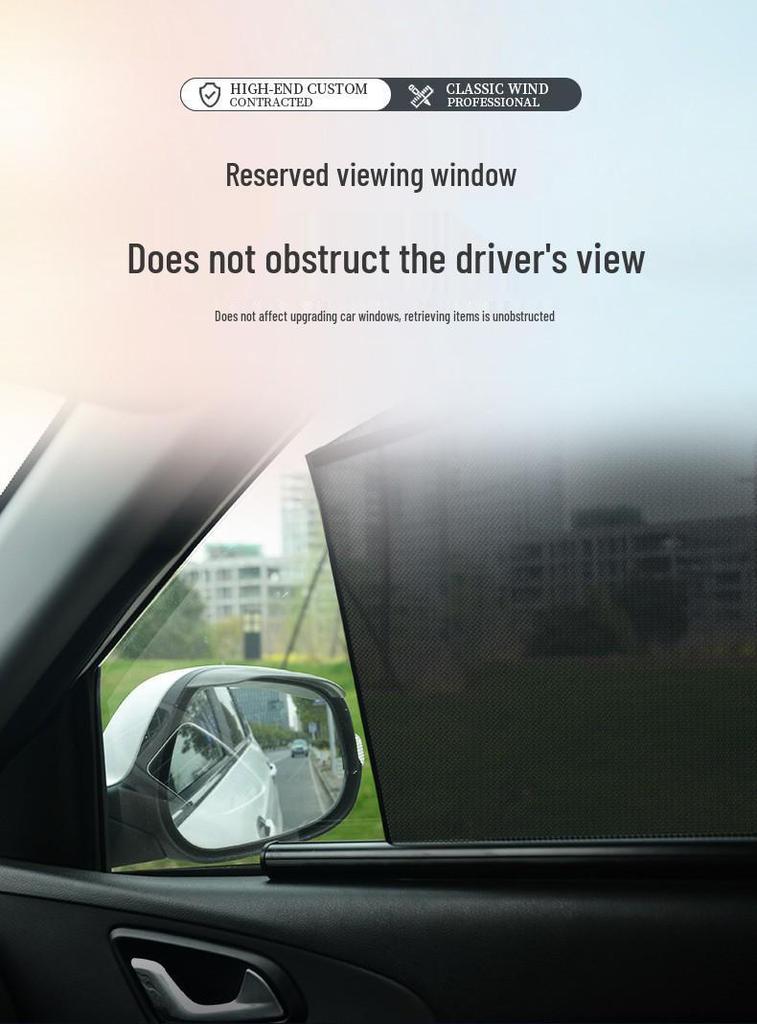 Car Window Sun Shade Curtain: Heat Insulation & Light Blocking