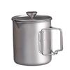 Oem Camping Accessories 750ml Outdoor Camping Titanium Alloy Coffee Pot With French Coffee Filter Press Titanium Alloy Pot