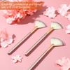 10/20/30 Professional Soft Facial Fan Brushes For Mask Mud Cream, Glycolic Peel & Makeup Application - Esthetician Tools With Champagne Finish