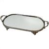 Elegant Interior Classic Mirror Tray Oval Silver Mirror Tray for Esthetic Nail and Small Item Storage - Salons, Salons, Cosmetics, Makeup,