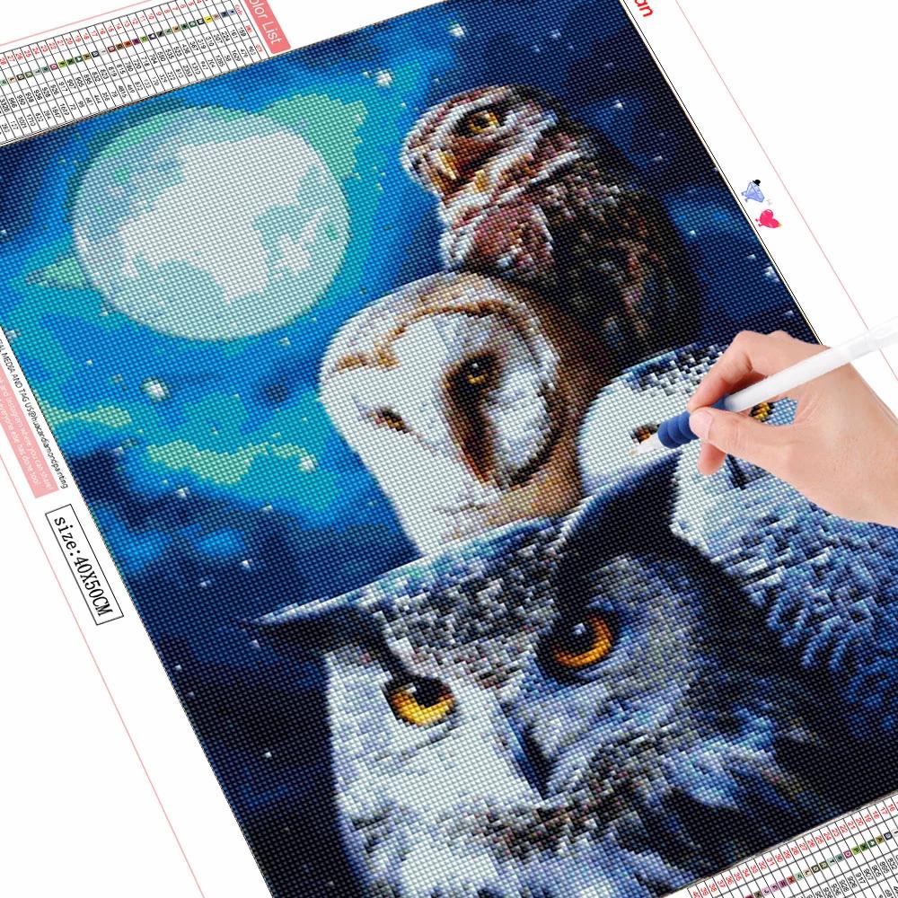 Diamond Painting New Owl 5D Diamond Embroidery Cross Stitch Animal Rhinestones Mosaic Sale Decortion