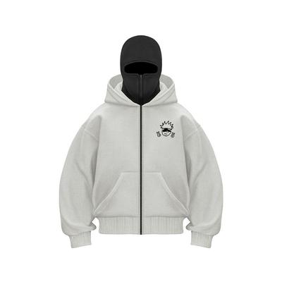 Jujutsu Kaisen Anime Herren-Kapuzenpullover mit Reißverschluss, warm, lässig, Y2K, mit Kapuze, Gesichtsmaske, Reißverschluss-Design, Sportjacke, Outdoor-Aktivitäten