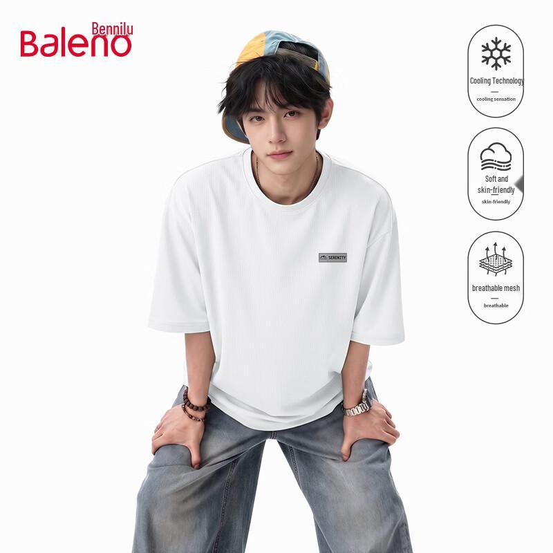Baleno Men's Ice Silk Mesh Printed T-Shirt