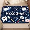 Cute Cartoon Teeth Welcome Doormat Dental Clinic Floor Rug Indoor Outdoor Entrance Carpet for  Bathroom Treatment Decor