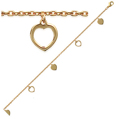 [G1252] - Gold Plated Bracelet 'Choréographie' (love) - 7 Mm