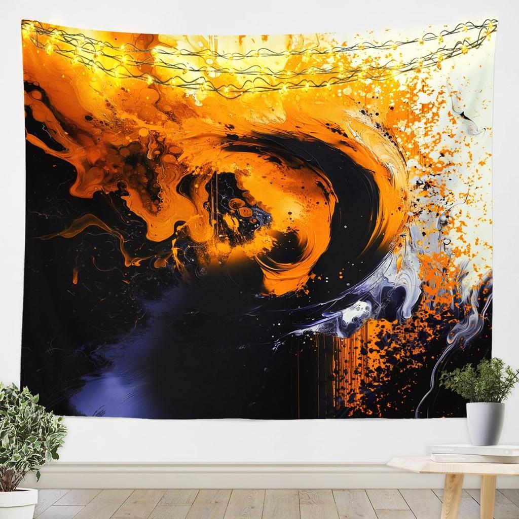 Purple Black White Tapestry Size Kids Abstract Geometric Wall Art for Boys Girls Teens Modern Minimalist Wall Hanging Blanket