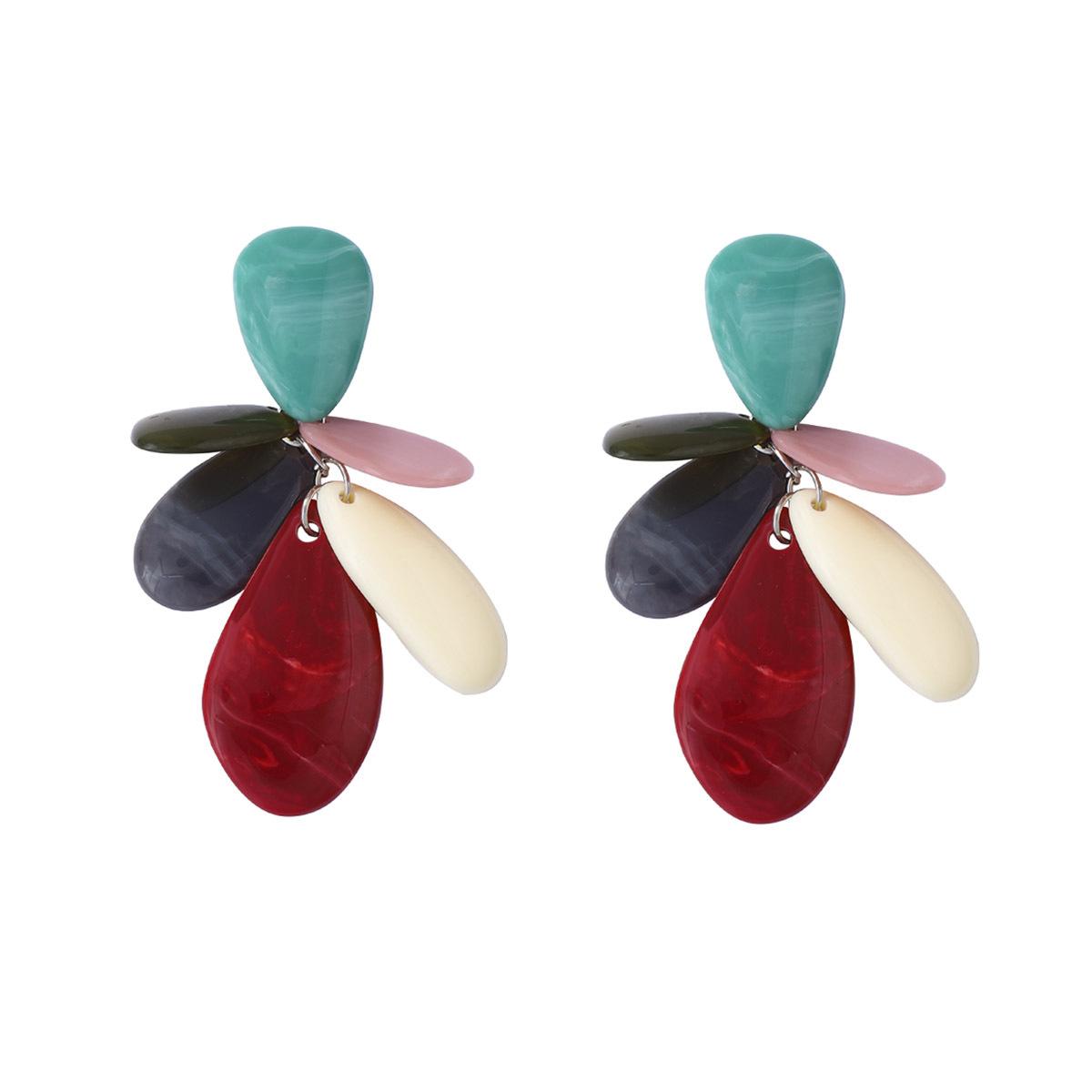 

Персональність тренд простий нерегулярний смола особливої форми геометрична форма кольорове поєднання желе смола жіночі сережки різнокольоровий