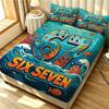 3pcs Funny 67 Element Print Coreless Bed Sheet Set Multiple Sizes Soft Bed Covers, Bedroom Bedding Decorations, Gifts, Bedding