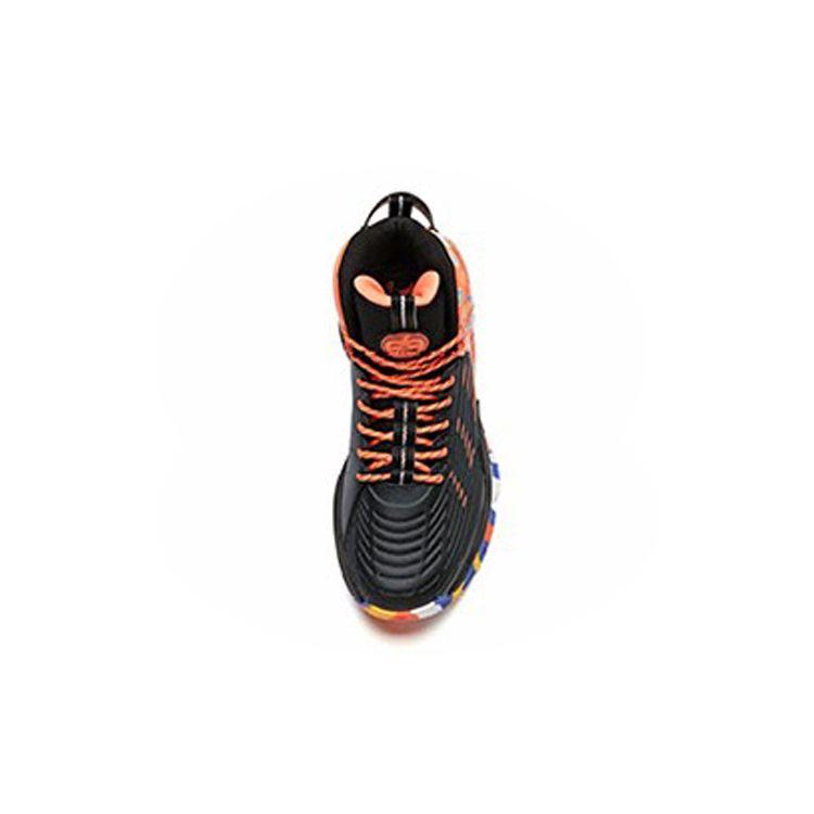 Anta Kids Fire Wheel Trendy Comfortable Wear-Resistant High-Top Basketball Shoes Kids basketball shoes Black Orange 31941102-3