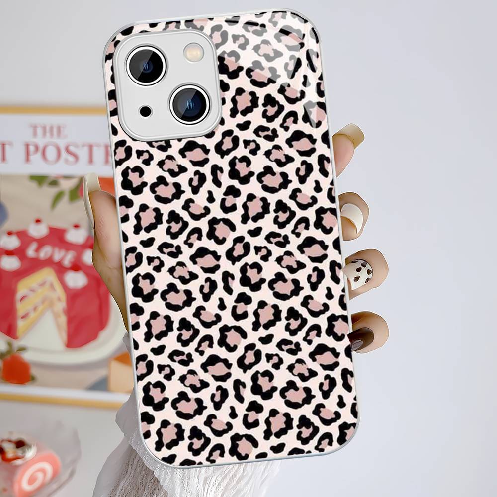Leopard Cheetah Print Tempered Glass For Iphone 14 13 12 11 Pro Mini XS MAX 14Plus X XS XR Fundas