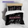 Custom Name Blackpink Fan Art Bedding,Quilt Set Quilt Cover Pillowcase Home Birthday Gift (1 * duvet cover + 2 * pillowcase, without core)