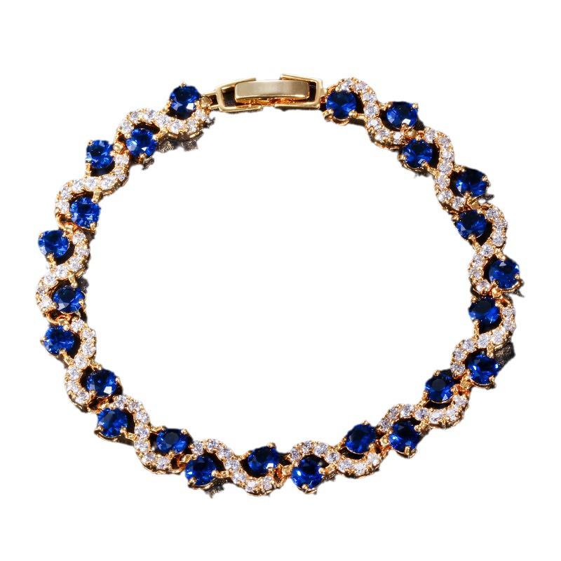 Eco-friendly Colorful Gemstone Howlite Women's Luxury Alloy Bracelet