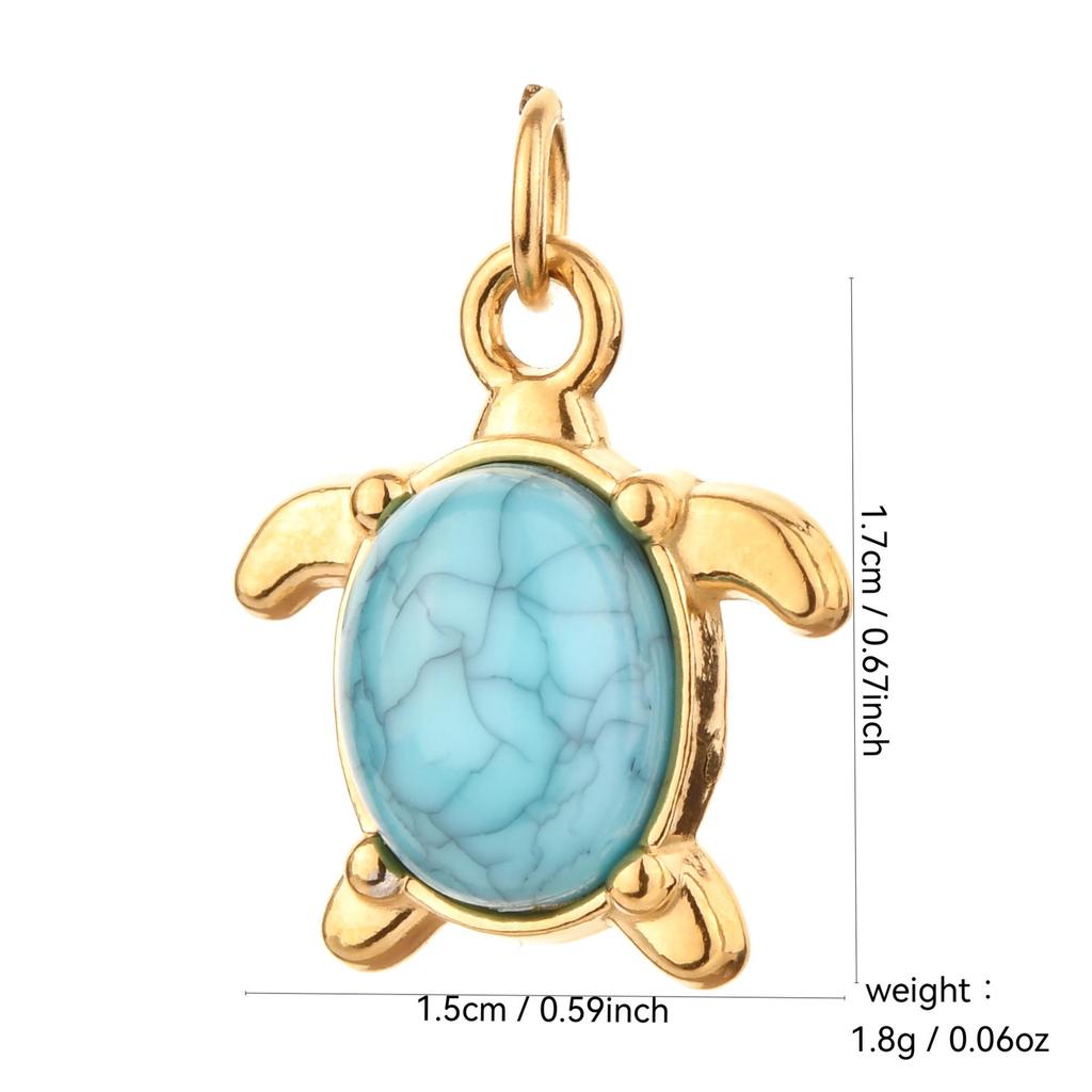 European Stainless Steel Turtle Crab Fish Necklace Keychain Pendant Charm