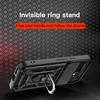 KEYSION Shockproof Armor Case for Google Pixel 9A Silicone+PC Slide Camera Lens Protection Ring Stand Phone Cover for Pixel 9A