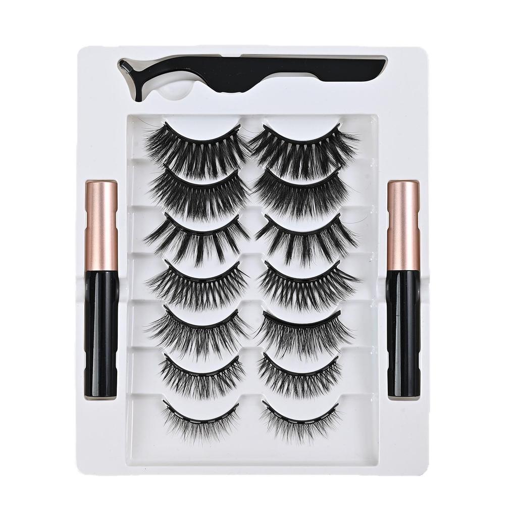 Natural Long Magnetic False Eyelashes - Thin Style Grafted Extensions