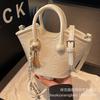 Premium hand bucket bag 2025 spring new fashion simple versatile shoulder bag trendy casual messenger bag