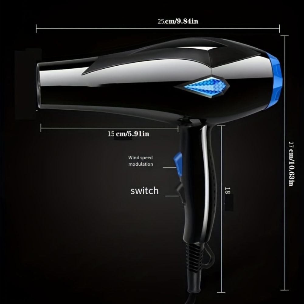 High-Power Household Hair Dryer Styling With Multiple Functions,Temperature Adjustable Salon Hair Blower With Accessories