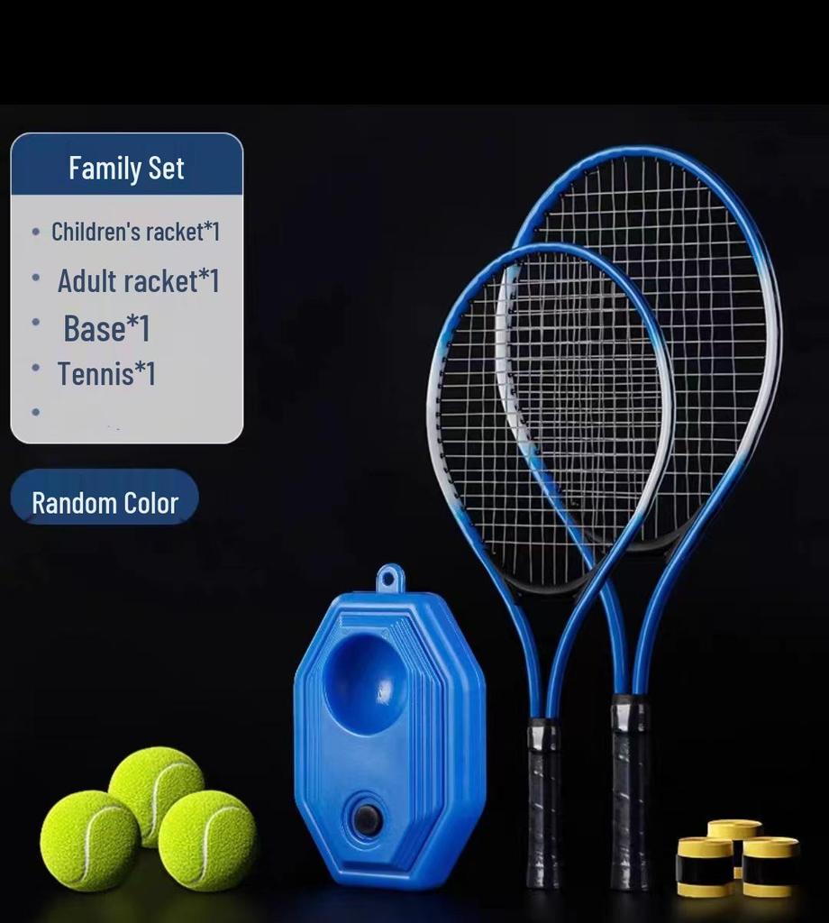 Tennis Trainer Racket Set: Adult & Kids Rebound Net Racket for Home Use