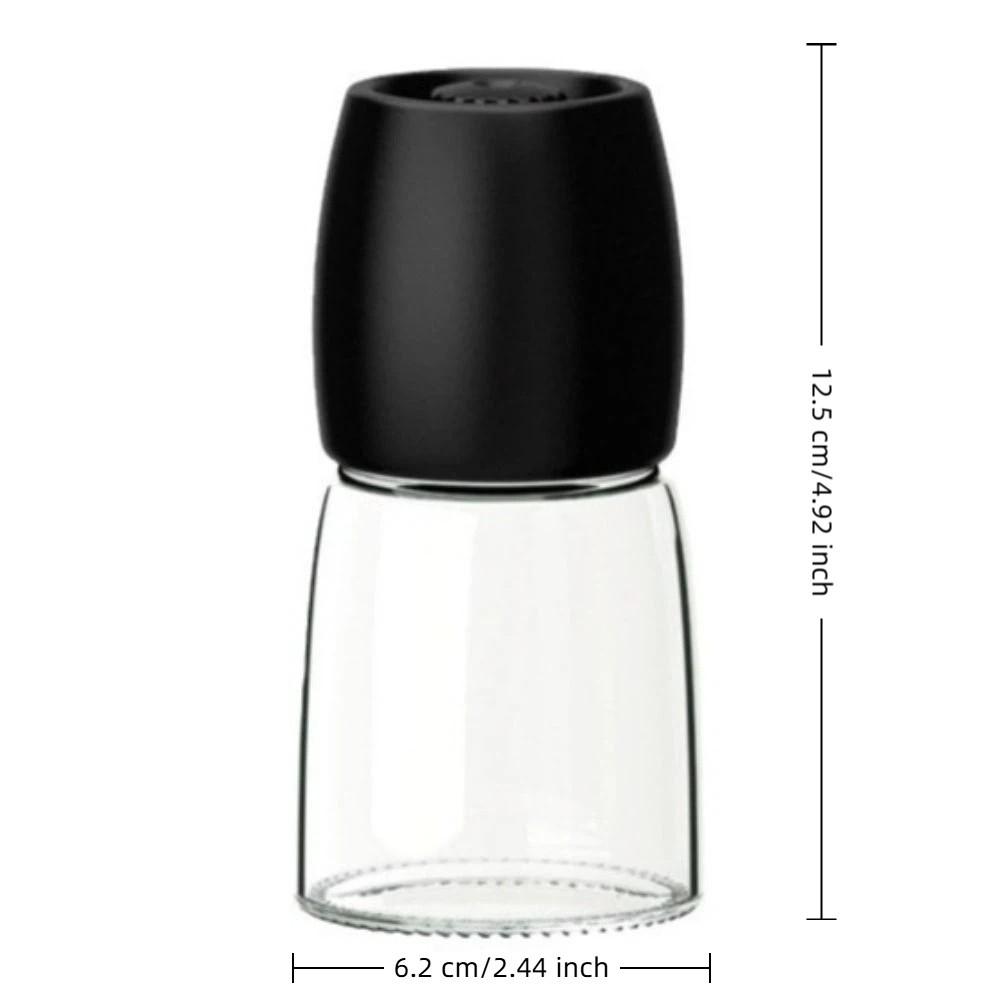 Glass Body Pepper Grinder Large Capacity Handheld Pepper Mill Mini Spice Mill  Kitchen Mill