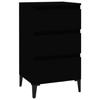 VidaXL Table de chevet noir 40x35x70 cm bois d’ingénierie 819669