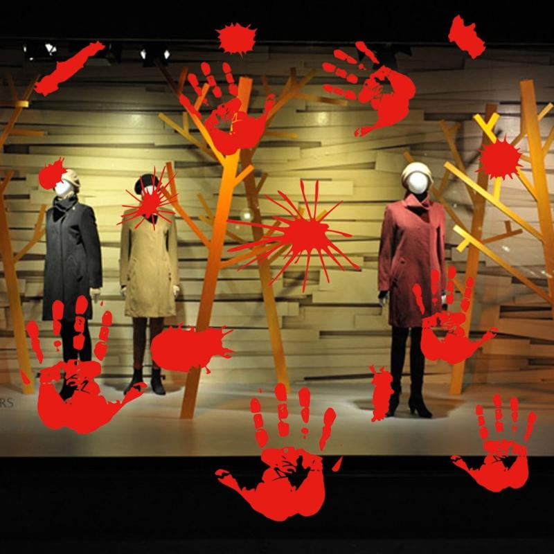 Creative Halloween Window Stickers PVC Decals Scary Automobile Exterior Deco