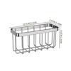 Stainless Steel Sink Caddy Kitchen Sink Organizer Sponge Holder Dish Soap Brush Storage Rack Countertop Drain Basket