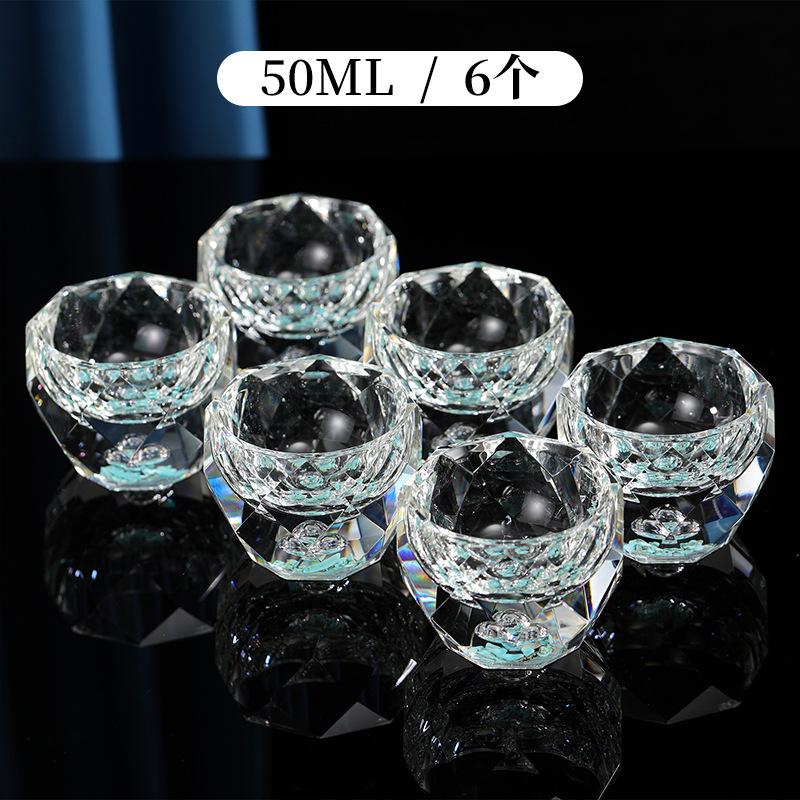 Tea Set Master Cup, Crystal Glass, Gold Leaf Tea Bowl, High-End Tea Brewing Cup, Kung Fu Cup, Household Use