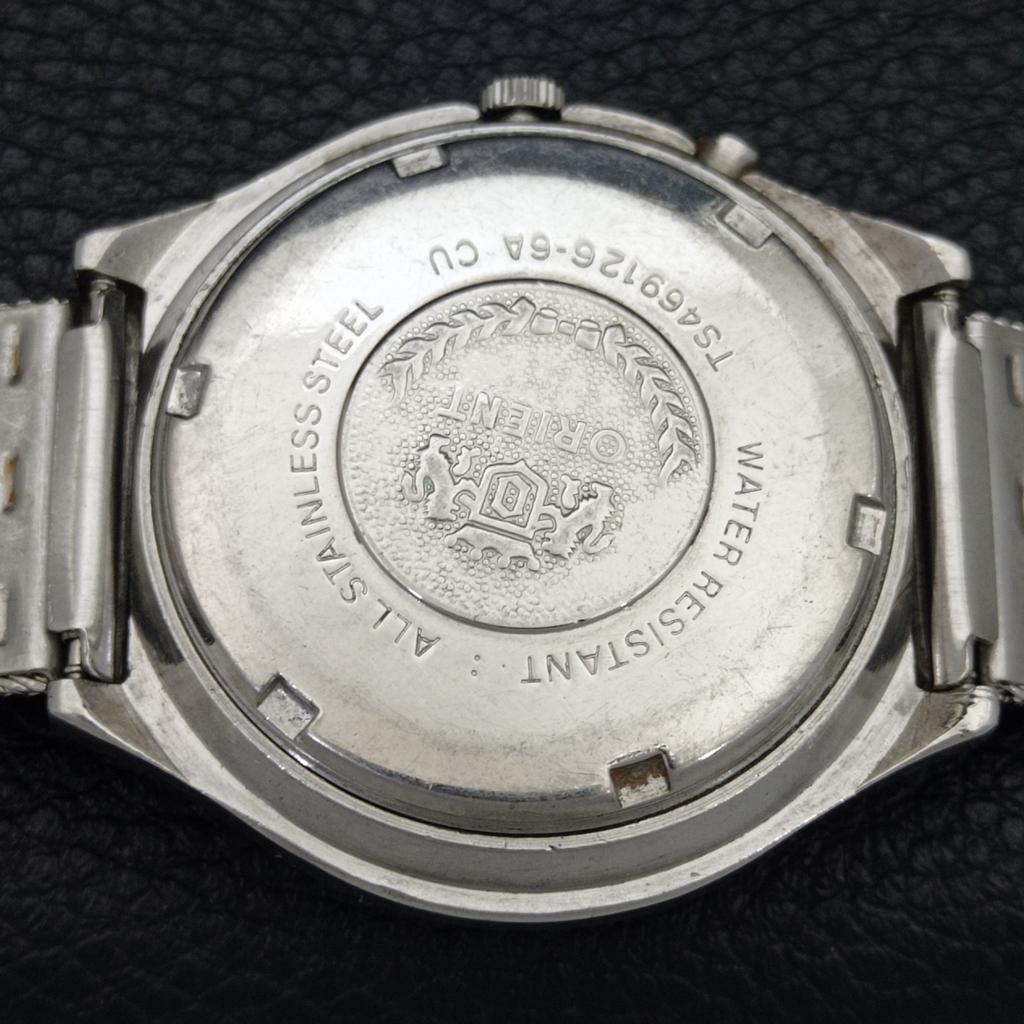 VINTAGE ORIENT AUTOMATIC 46941 JAPAN MENS BLUE COLOR DIAL WATCH A500744-5 R154-a500744