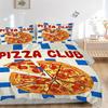 3pcs Pizza, Club Duvet Cover Set, Soft Comfortable Duvet Cover,Guest Room (1*Duvet Cover + 2*Pillowcase, Without Core) yy251104182