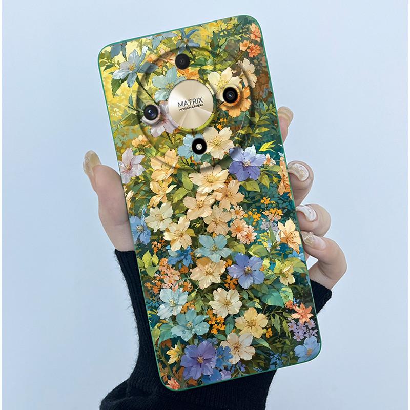 For Honor Magic5 Lite 5G Case Simplicity flower Silicone Soft Back Cases For Magic6 Lite 5G Cover Magic 5Lite 6Lite Bumper Shell