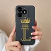 For Tecno Itel A70 Case Luxury Crown Letter Pattern Liquid Silicone Back Cover For ItelA70 A 70 New Design Advanced Sense Shell