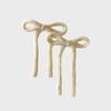 [2 Set] Angora Ribbon Hair Pin (Butter)