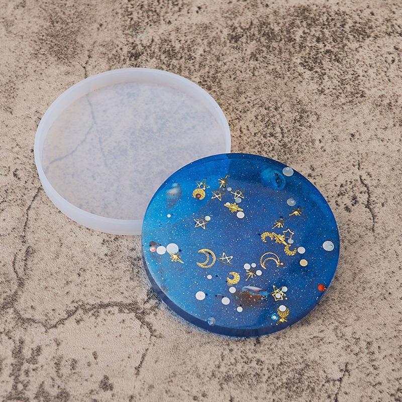 3Shapes Handmade Round Square Coaster Resin Mold Tea Mat Tray Coaster Epoxy Resin Silicone Casting Molds Art Craft Tool