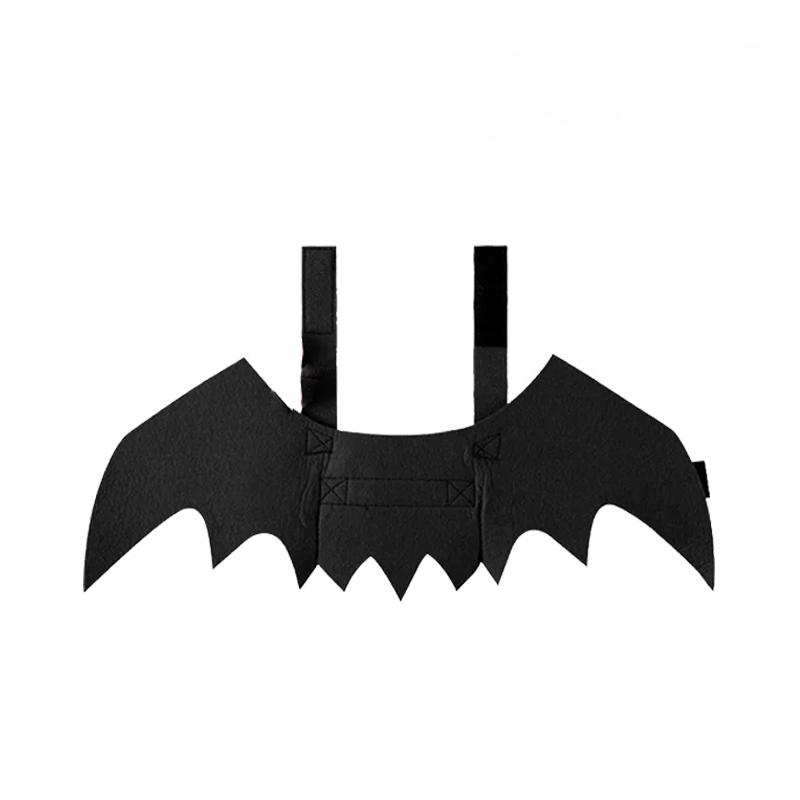 Halloween Bat Wings Pet Costume with Bell Chest Back Strap for Dog Cat Cosplay Clothes Party Holiday Dress Up Decoration Use